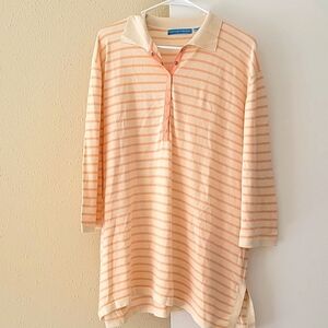 Terryl For Thalian Men's Top Cashmere 2XL 100% Luxe Cashmere XXL Top Stripes